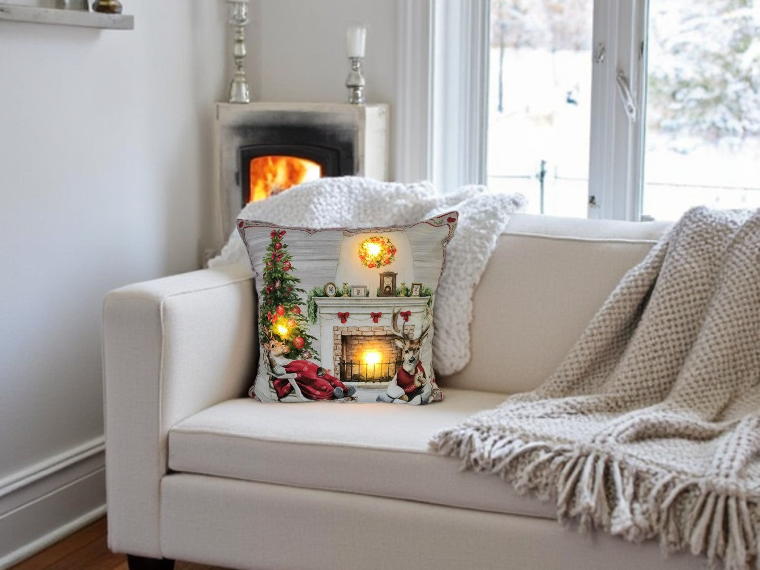 Copricuscino luminoso